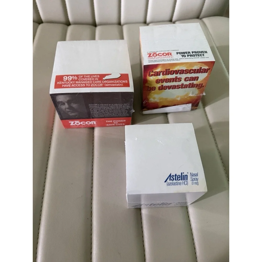 Lot of 3Vintage Pharmaceutical company note pads 1980s -1990s Drug Rep Advertise